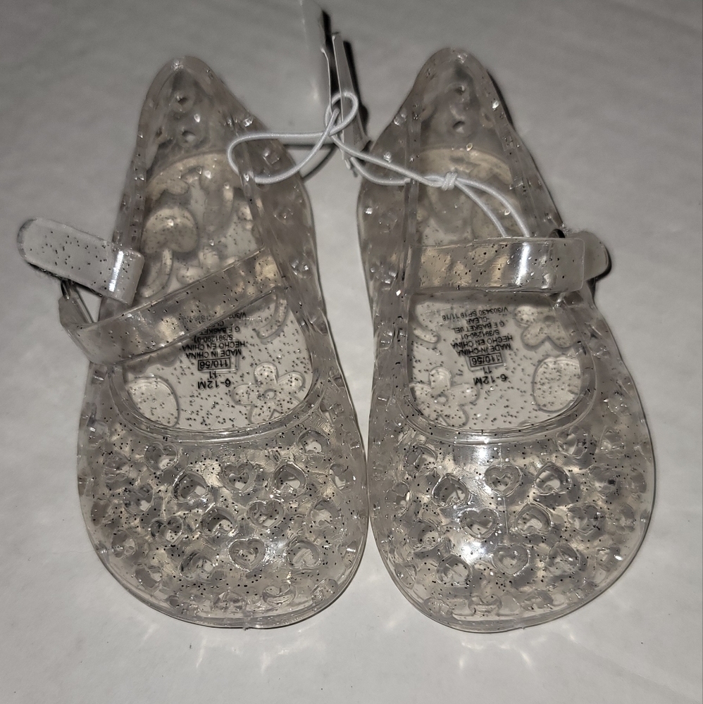 Cinderella glass slippers Jellies jelly Sandals  Clear Princess shoes